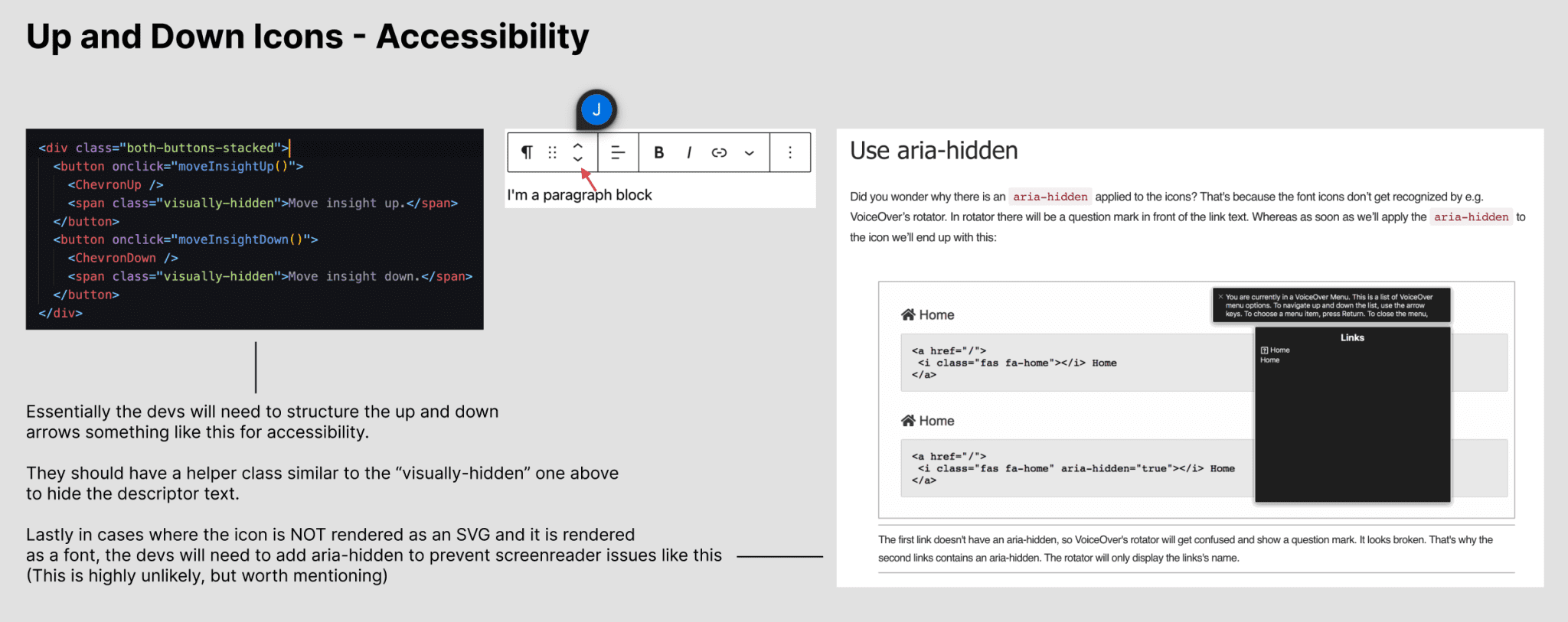 Icon accessibility outline